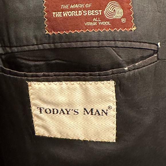 CHAPS RALPH LAUREN MENS BLAZER SIZE 40L GRAY PLAID SPORT COAT USA SUIT JACKET - Picture 9 of 11